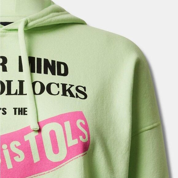 New Sex Pistols Cozy Fleece Crop Hoodie - Picture 2 of 10